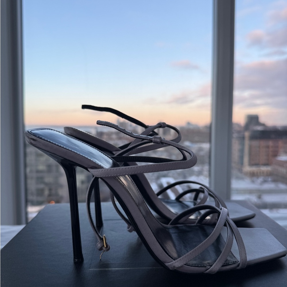 Yves Saint Laurent Lavender Strappy Heels